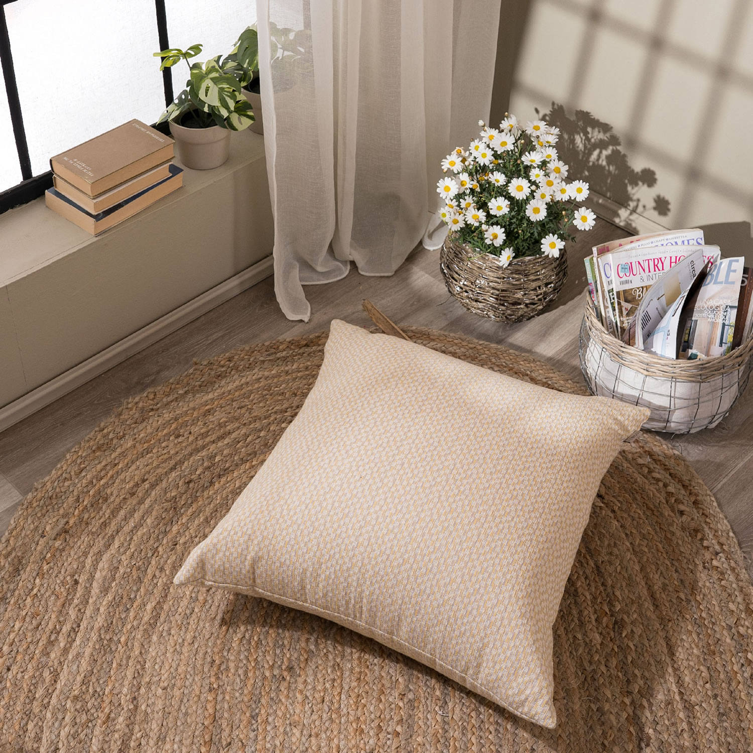 Μαξιλαροθήκη Pesaro 14 - 65x65cm δαπέδου με γέμιση