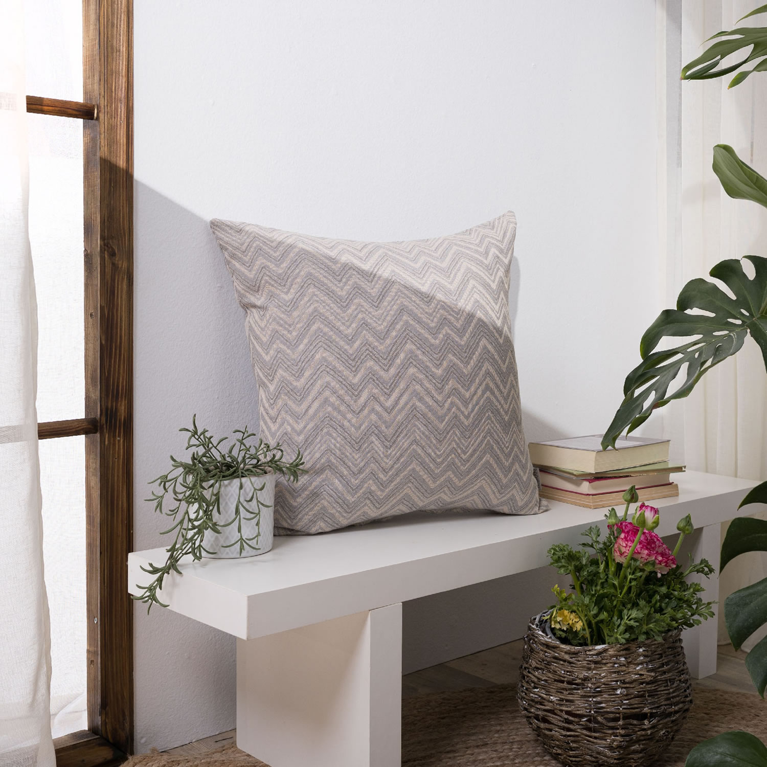 Μαξιλαροθήκη Piacenza 04 - 65x65cm δαπέδου με γέμιση