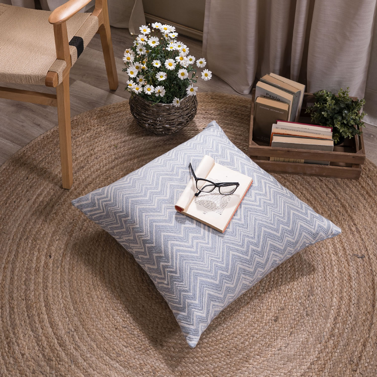 Μαξιλαροθήκη Piacenza 05 - 50x50cm με γέμιση Teoran Home