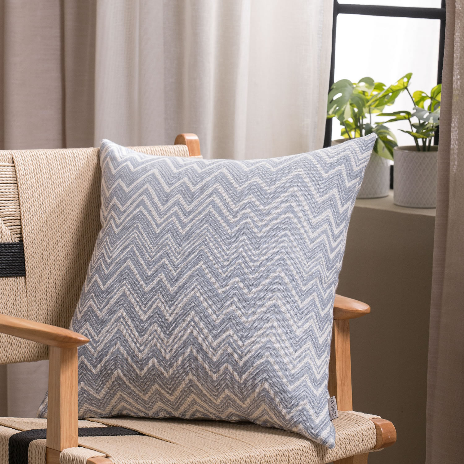 Μαξιλαροθήκη Piacenza 05 - 50x50cm με γέμιση Teoran Home