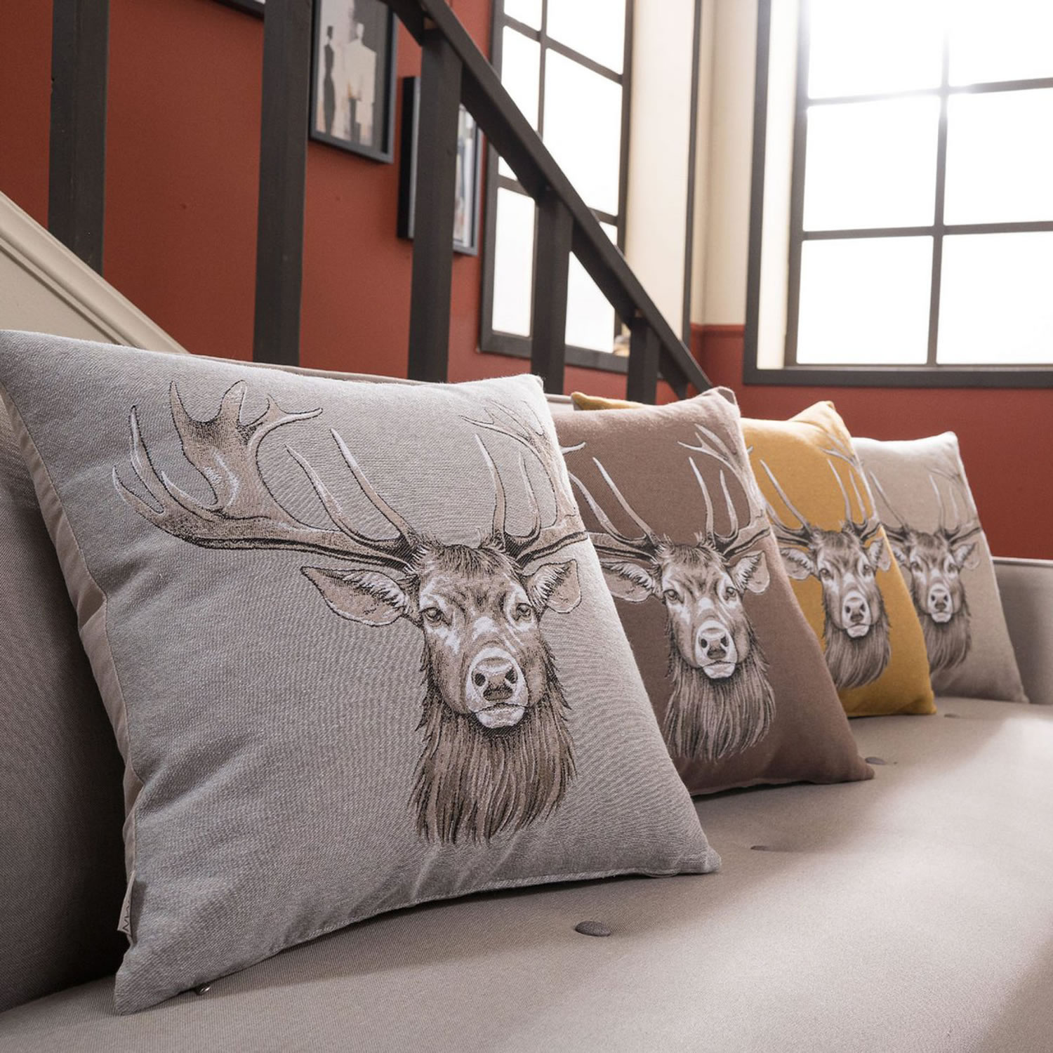 Μαξιλαροθήκη Reindeer 03 - 37 x 48 cm Με Γέμιση Teoran Home