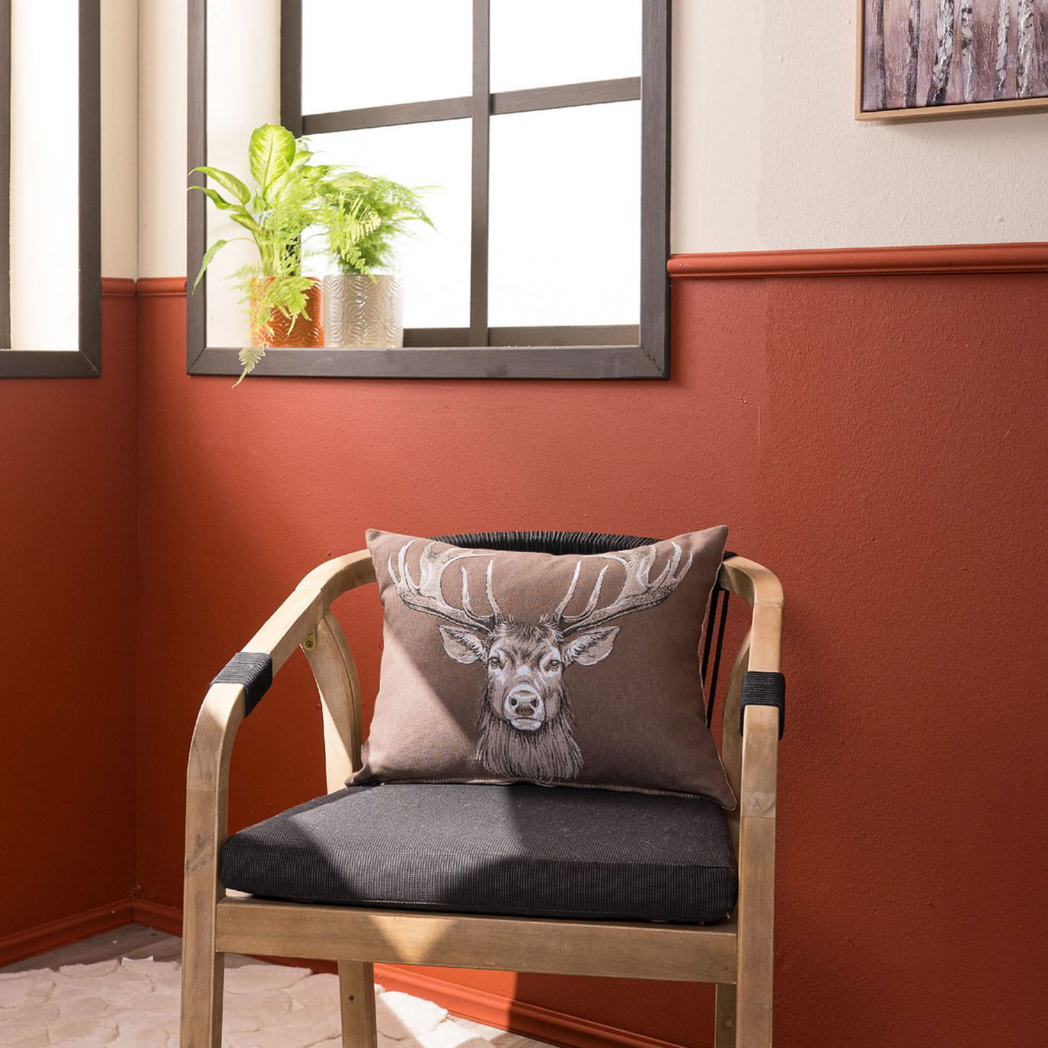 Μαξιλαροθήκη Reindeer 03 - 48 x 48 cm