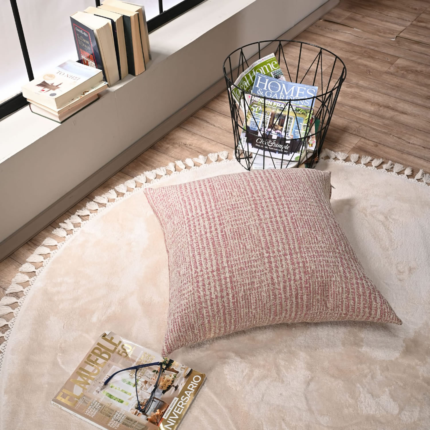 Μαξιλαροθήκη Sacramento 12 - 65x65cm δαπέδου με γέμιση