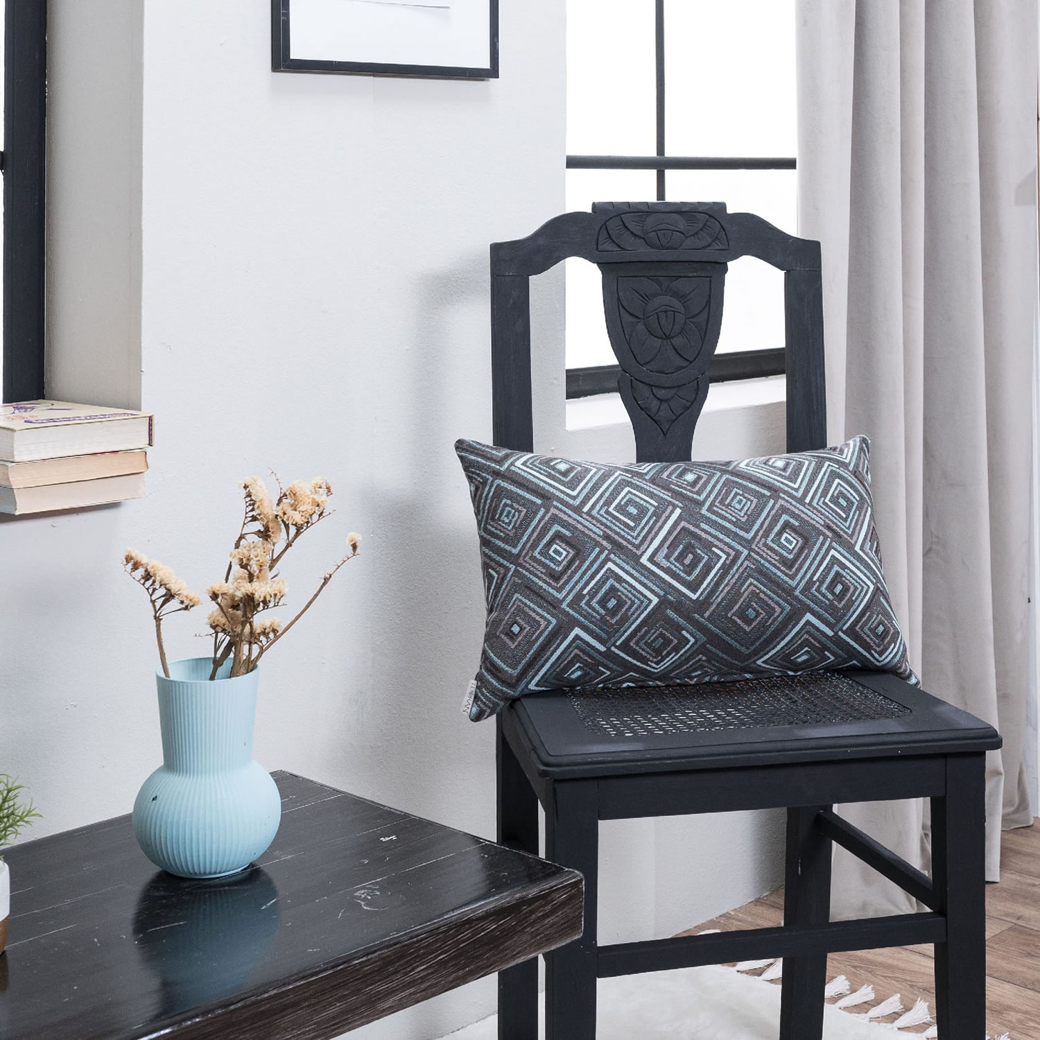 Μαξιλαροθήκη Santos 04 - 65x65cm δαπέδου με γέμιση