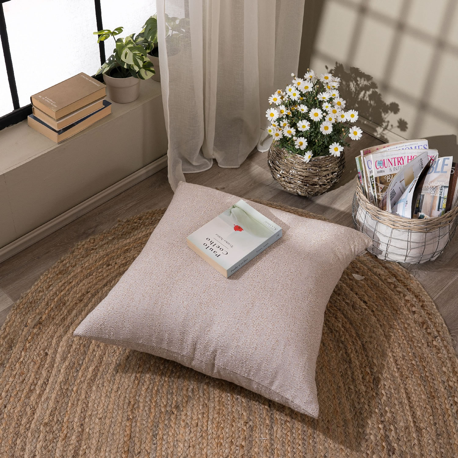 Μαξιλαροθήκη Tivoli 02 - 65x65cm δαπέδου με γέμιση