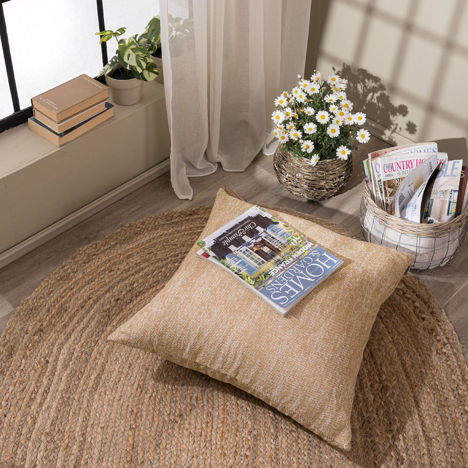 Μαξιλαροθήκη Tivoli 14 - 65x65cm δαπέδου με γέμιση