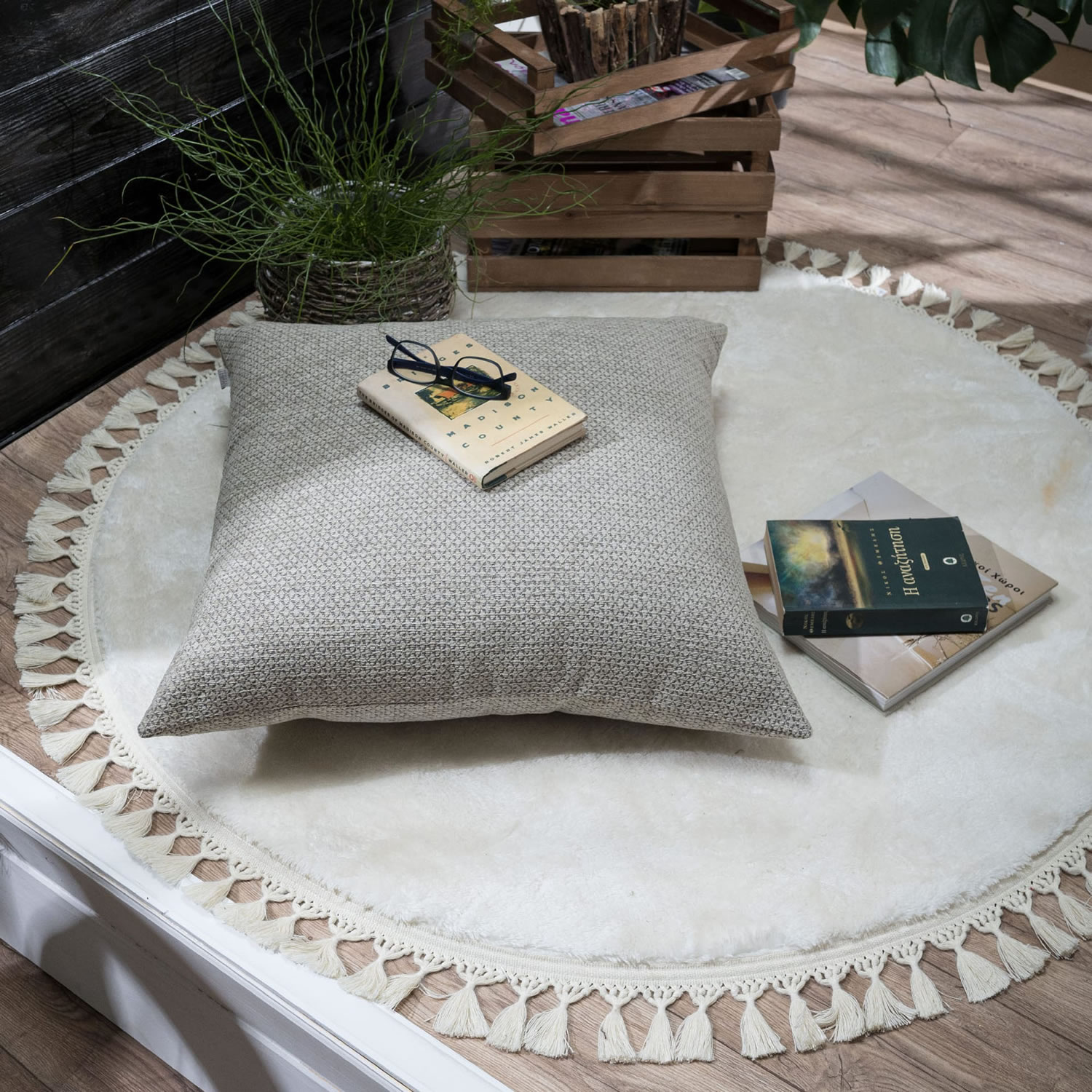 Μαξιλαροθήκη Utah 07 - 65x65cm δαπέδου με γέμιση