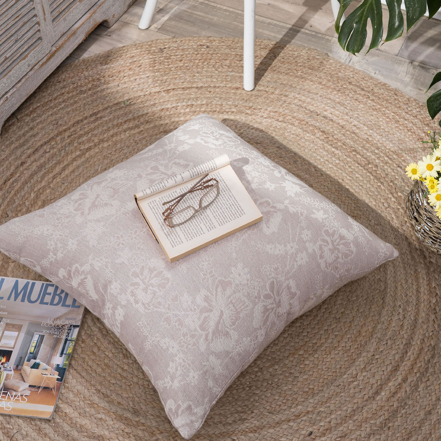 Μαξιλαροθήκη Varese 02 - 65x65cm δαπέδου με γέμιση