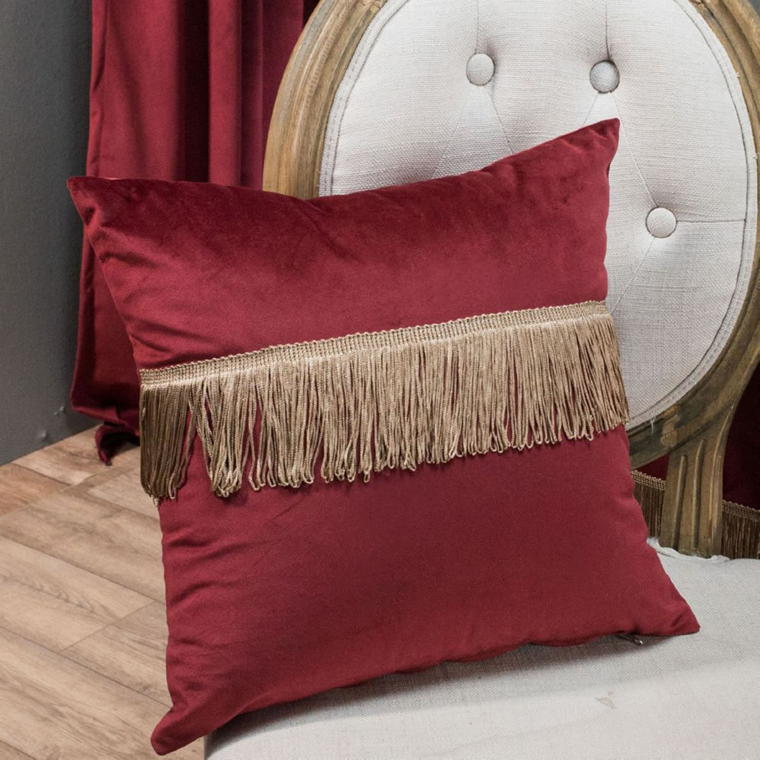 Μαξιλαροθήκη Velvet 10 Με Κρόσι - 30x50cm με γέμιση