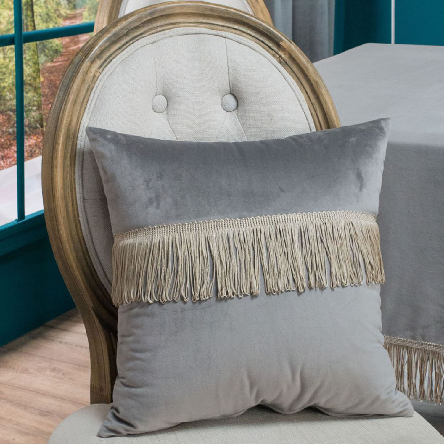 Μαξιλαροθήκη Velvet 11 Με Κρόσι - 45x45cm