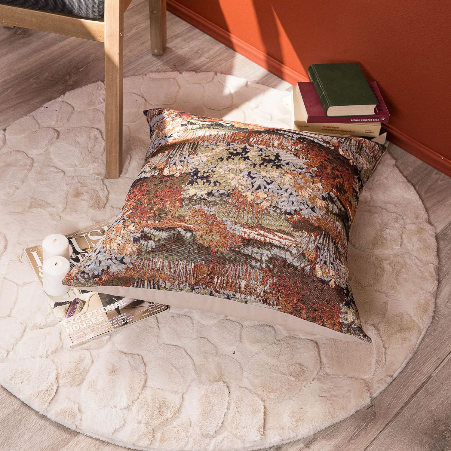 Μαξιλαροθήκη Zamora - 65x65cm δαπέδου με γέμιση