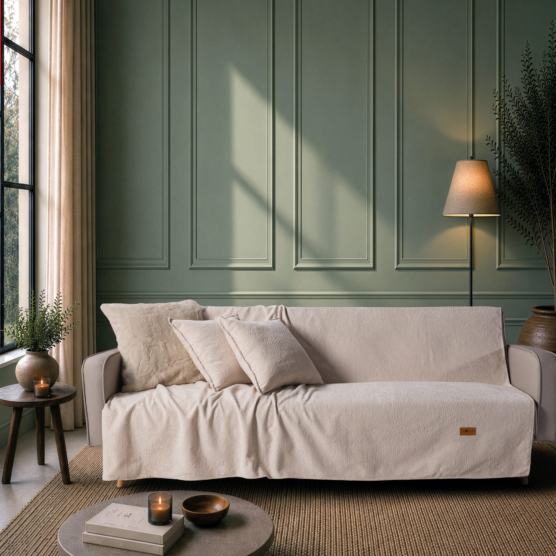 Ριχτάρι  Bolton 02 Beige - Τριθέσιο 180x300cm