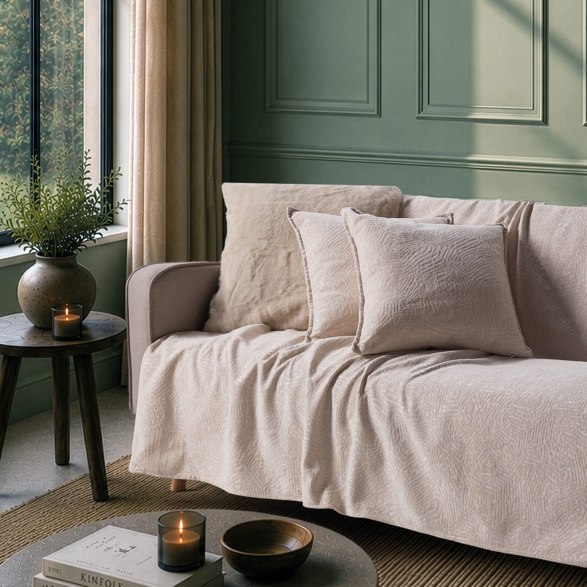 Ριχτάρι  Bolton 02 Beige - Τριθέσιο 180x300cm