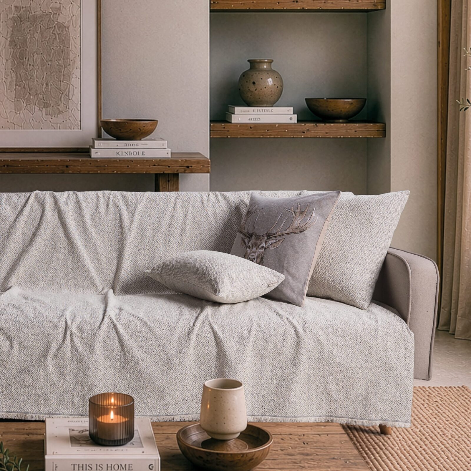 Ριχτάρι Dayton 07 Pearl Grey - Τετραθέσιο 180x350cm