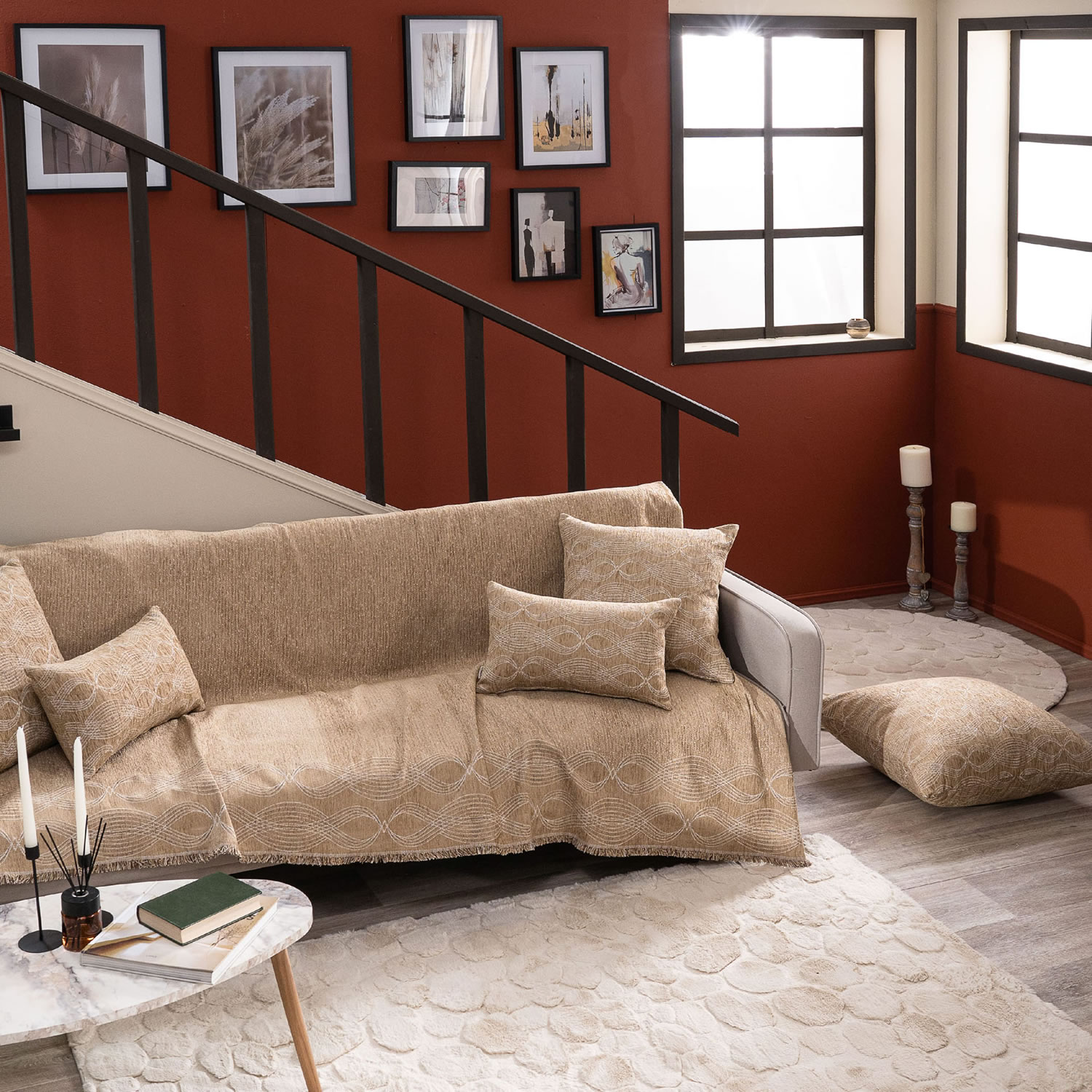 Ριχτάρι Garland 08 - Τετραθέσιο 180x350cm