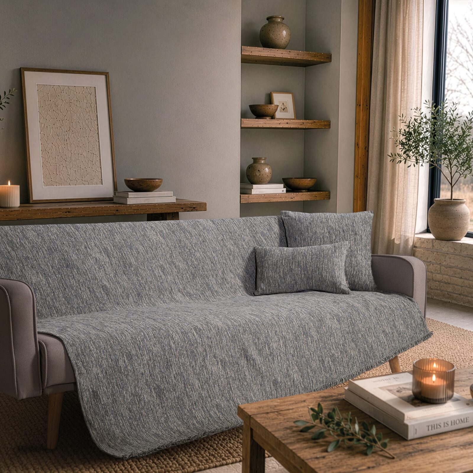 Ριχτάρι Kent 04 Blue Grey - Τετραθέσιο 180x350cm