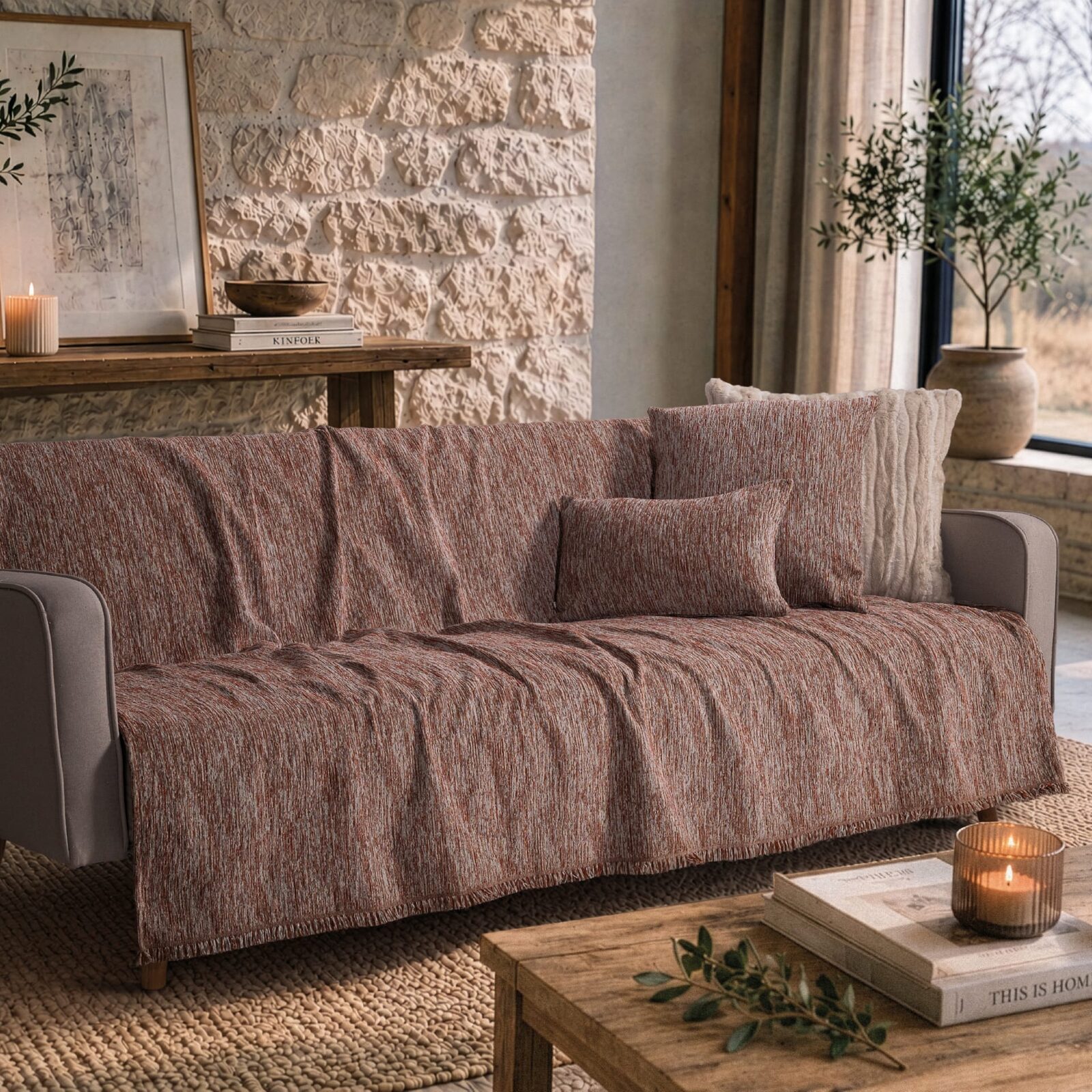 Ριχτάρι Kent 05 Terracotta - Τετραθέσιο 180x350cm