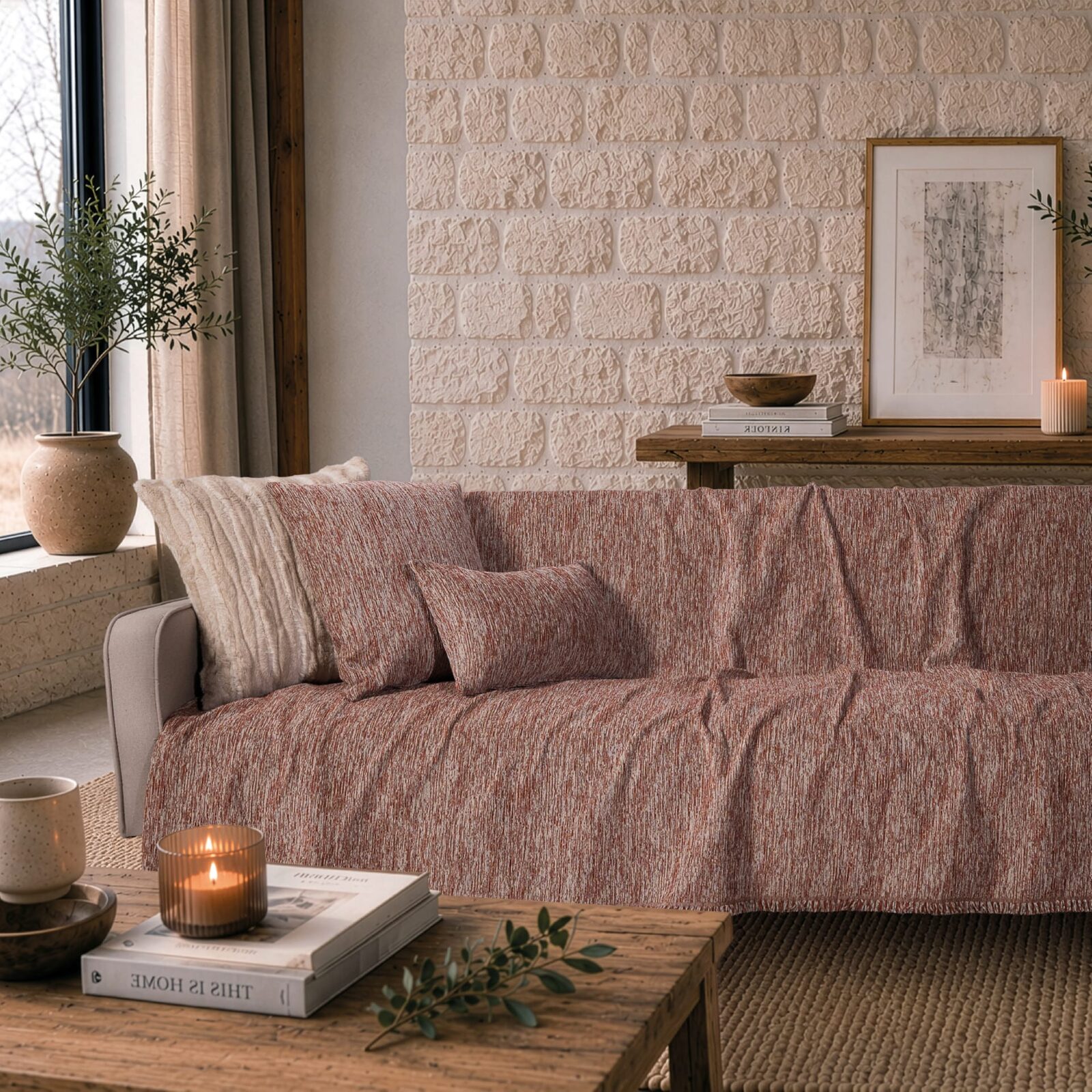 Ριχτάρι Kent 05 Terracotta - Τετραθέσιο 180x350cm