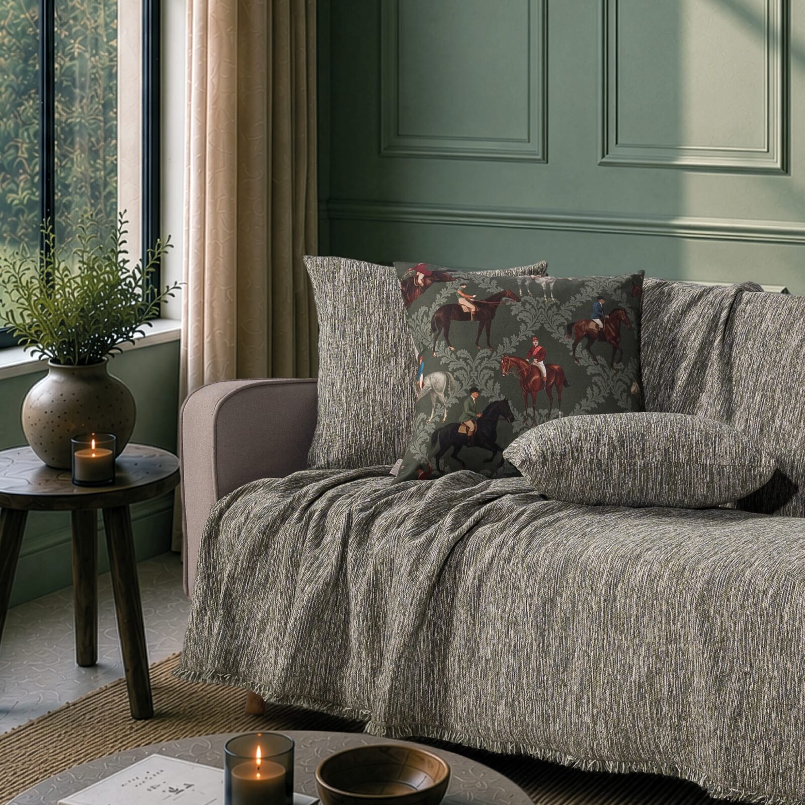 Ριχτάρι Kent 15 Olive Sage - Τετραθέσιο 180x350cm