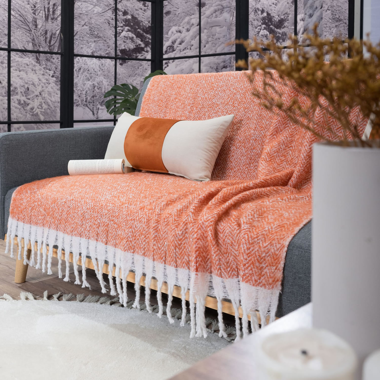 Ριχτάρι-Κουβέρτα Καναπέ Mohair 05 - 130 x 150cm