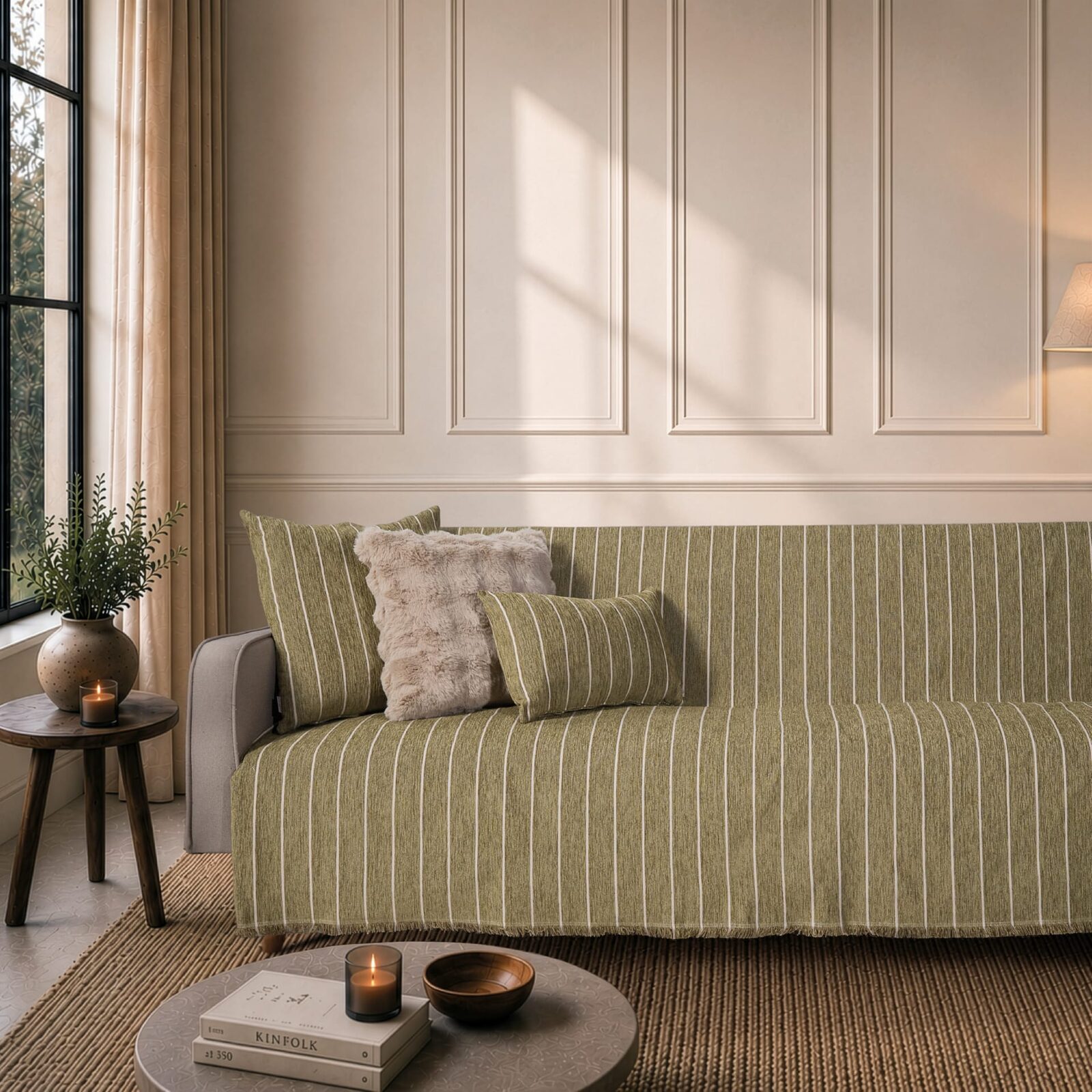 Ριχτάρι Macon 15 Sage Green - Τετραθέσιο 180x350cm