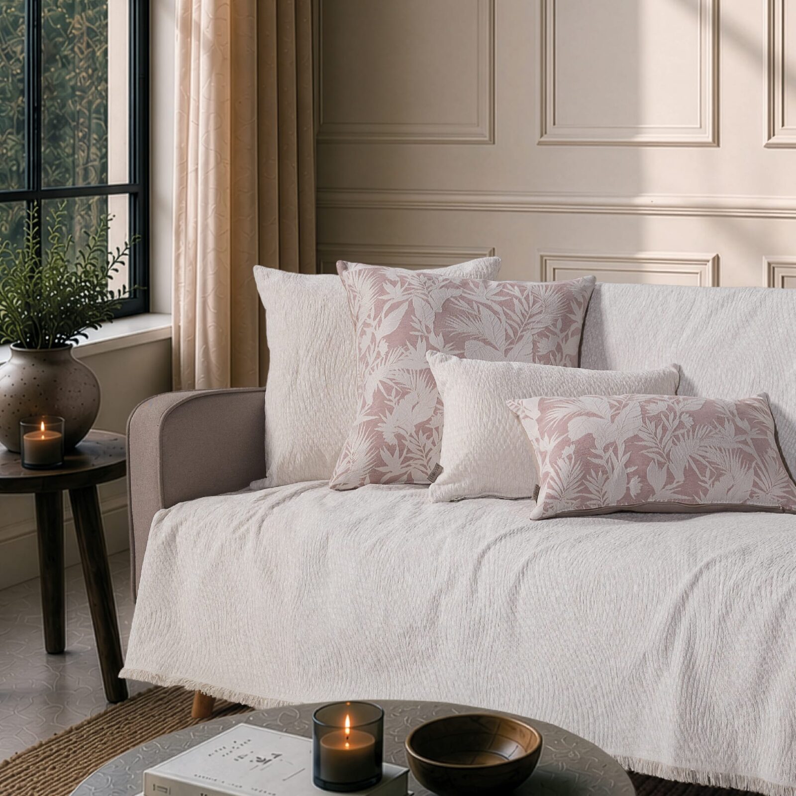 Ριχτάρι Norman 01 Off White - Τετραθέσιο 180x350cm