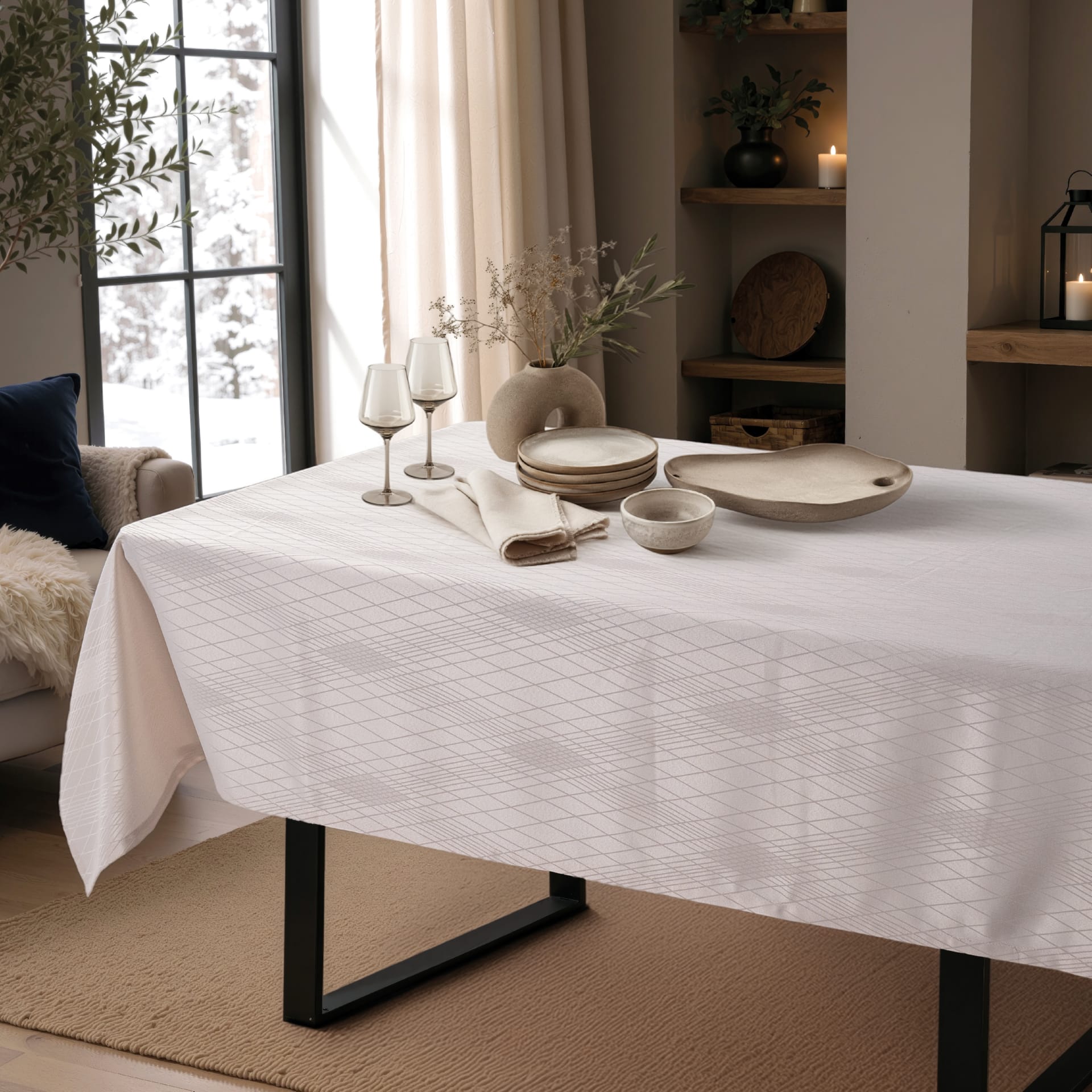 Τραπεζομάντηλο Antipes - 160x250cm + 12 πετσέτες