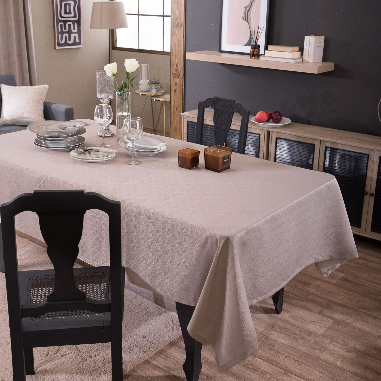 Τραπεζομάντηλο Dieppe - 160x320cm + 12 πετσέτες Teoran Home