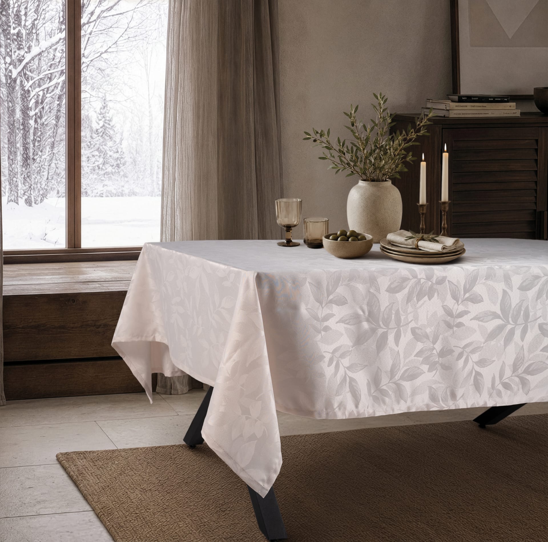 Τραπεζομάντηλο Menton - 160x250cm + 12 πετσέτες