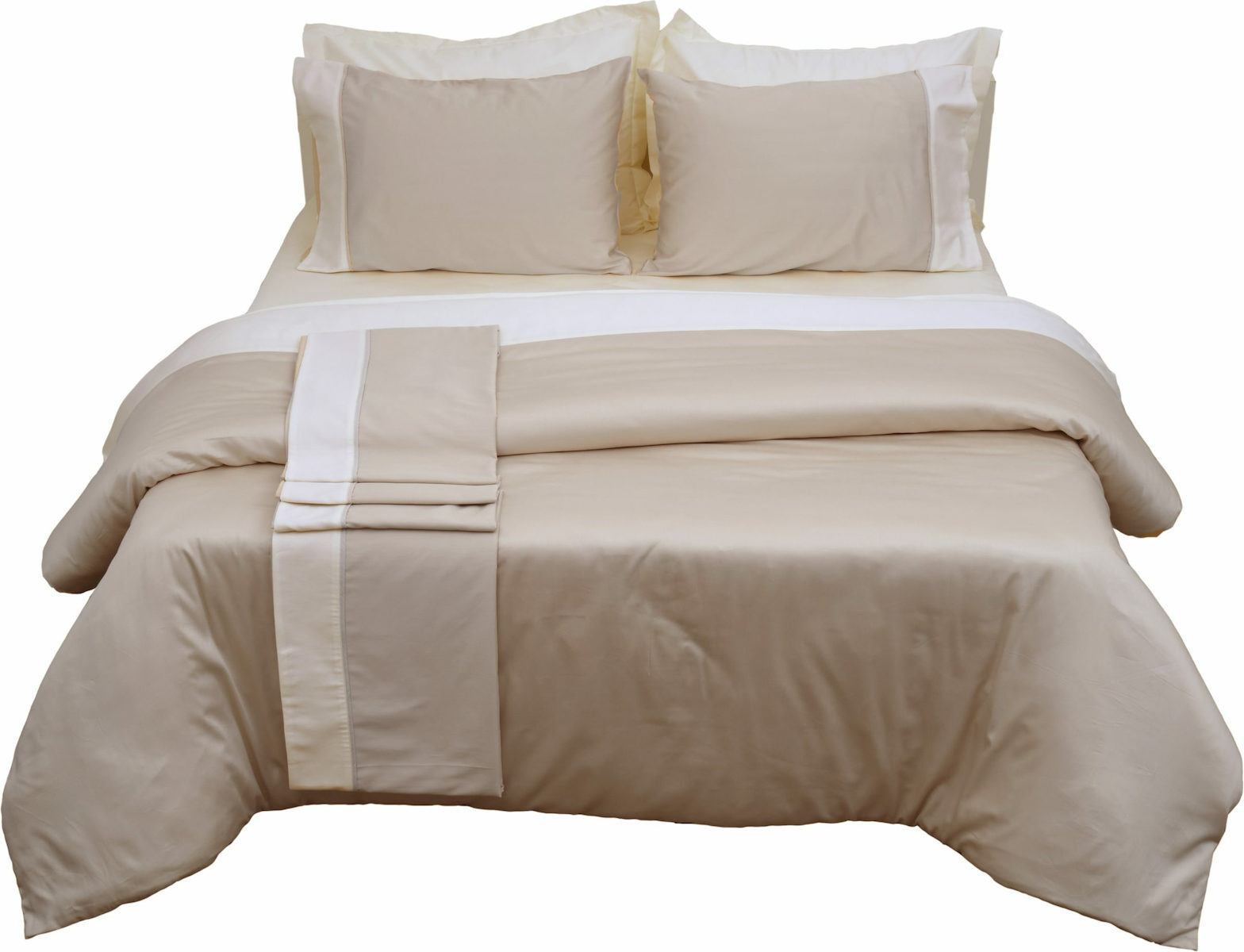 Πάπλωμα Δύο Όψεων Υπέρδιπλο 220x240 Luxury Bicolour Beige/Ivory