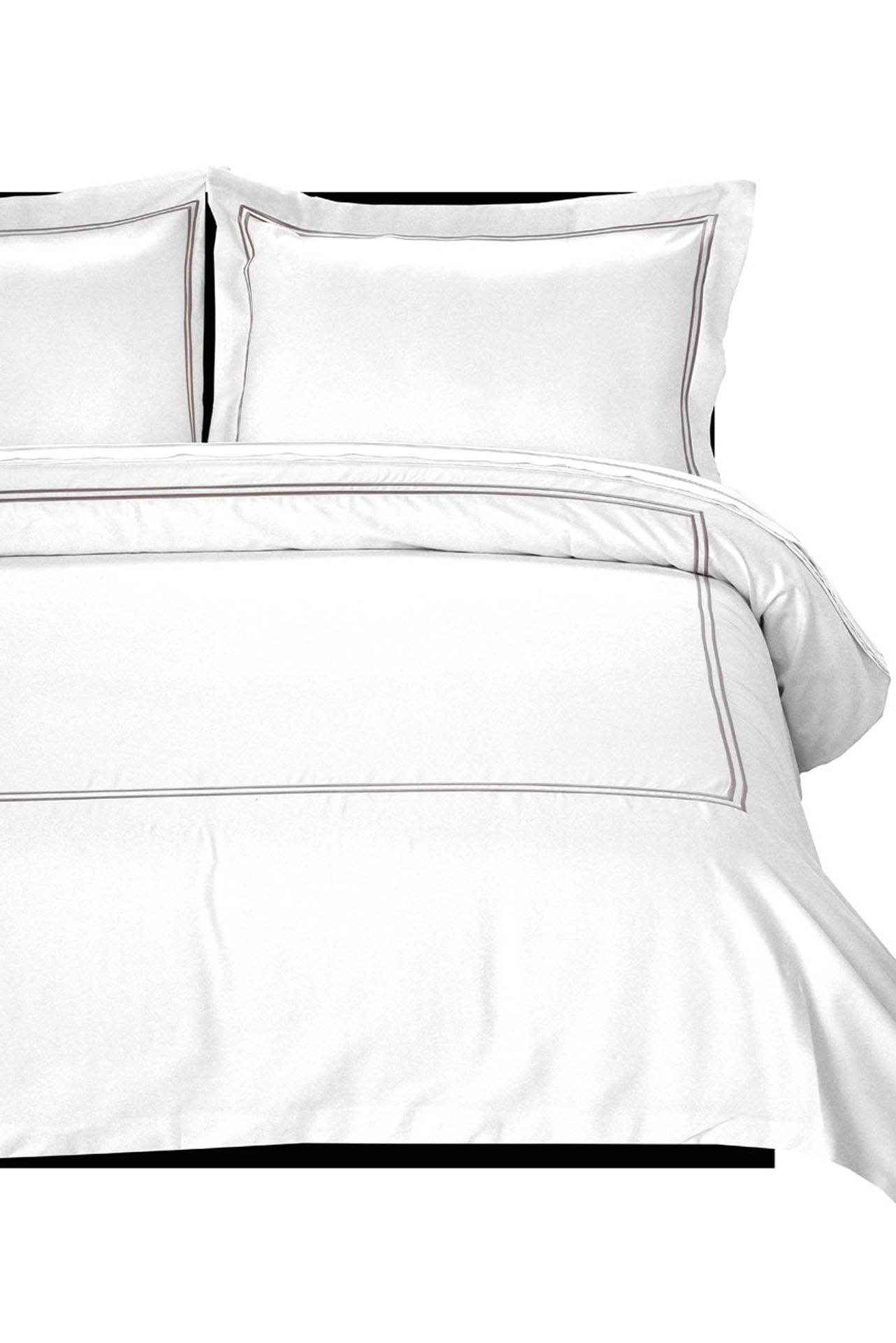 Σετ Παπλωματοθήκη Υπέρδιπλή 220x240 Satin Embroidered Classico 5-White