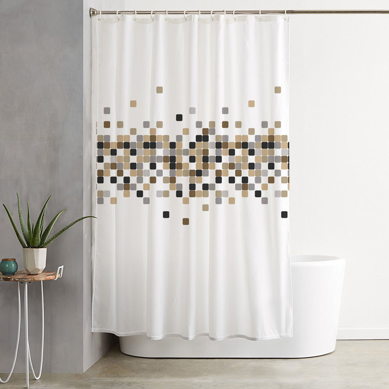 Κουρτίνα Μπάνιου 180x180 Άλμα Λευκό