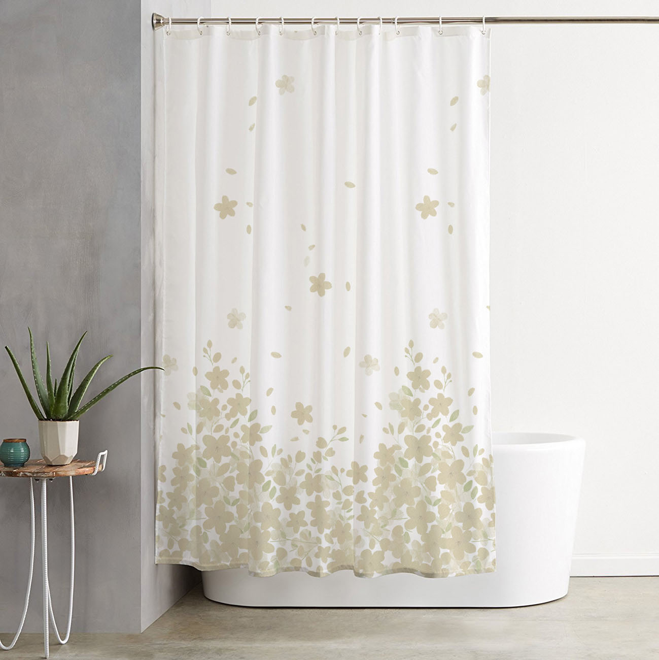 Κουρτίνα Μπάνιου 180x180 Μπάρι Λευκό