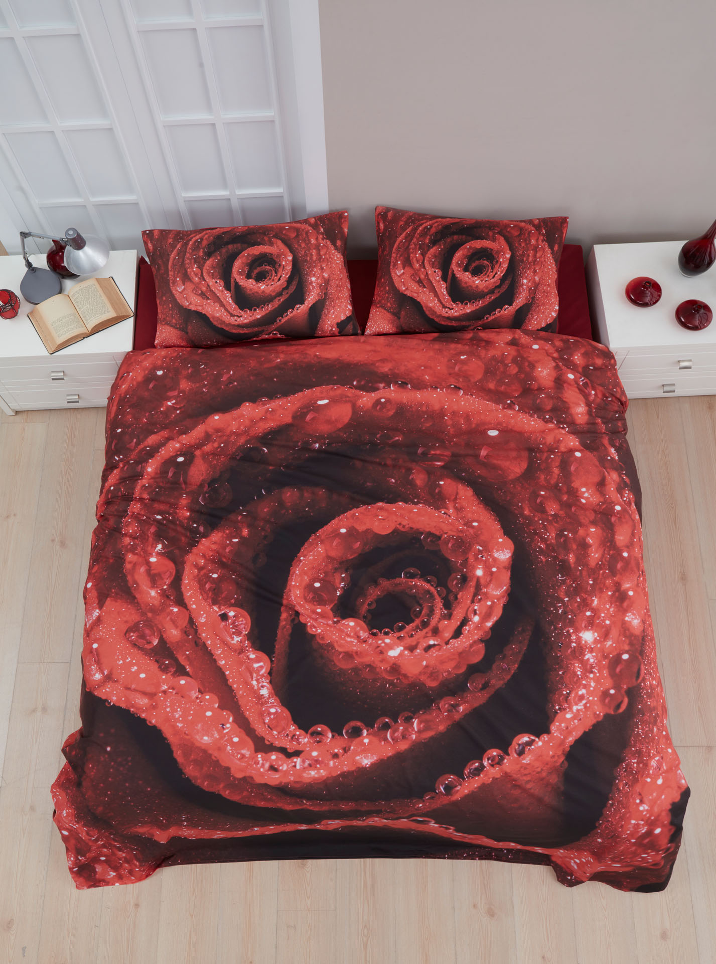 Σετ Πάπλωμα Υπέρδιπλο 220x240 Πάσιον Κόκκινο