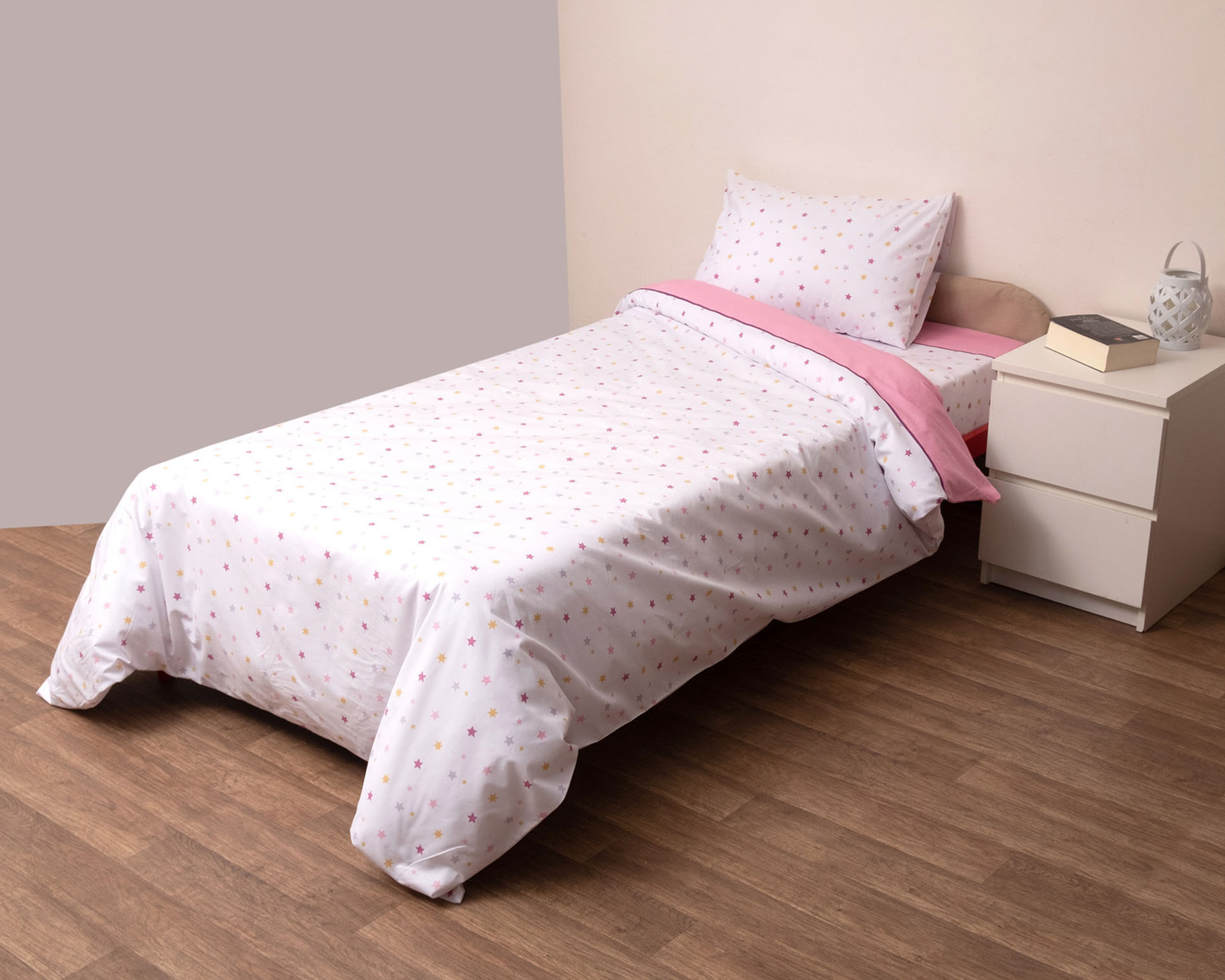 Σετ Παπλωματοθήκη Κούνιας 120x160 Ίκαρος Ροζ  Ροζ