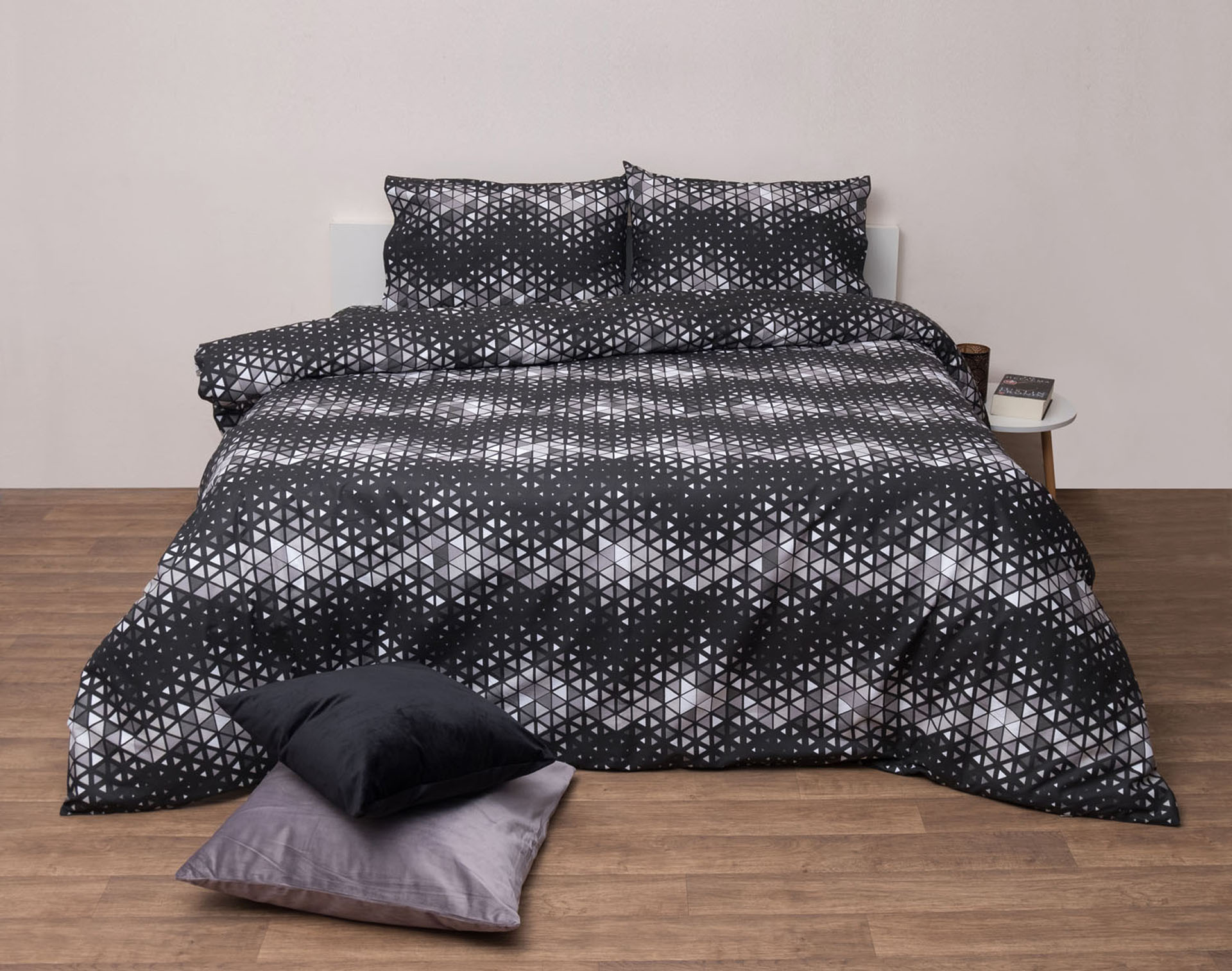 Σετ Πάπλωμα Υπέρδιπλο 220x240 Κάρτερ Ανθρακί Ανθρακί