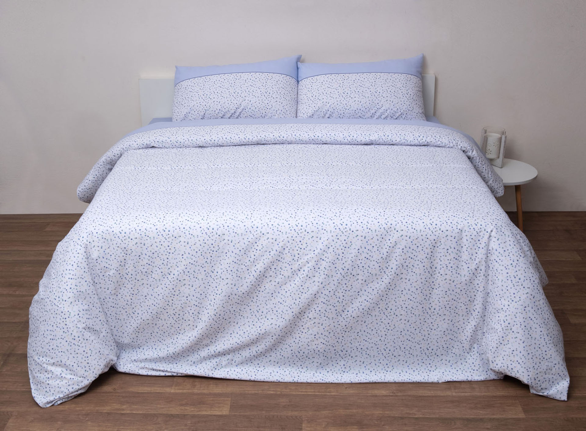 Σετ Παπλωματοθήκη Υπέρδιπλη 220x240 Νίνα Σιέλ  Σιέλ