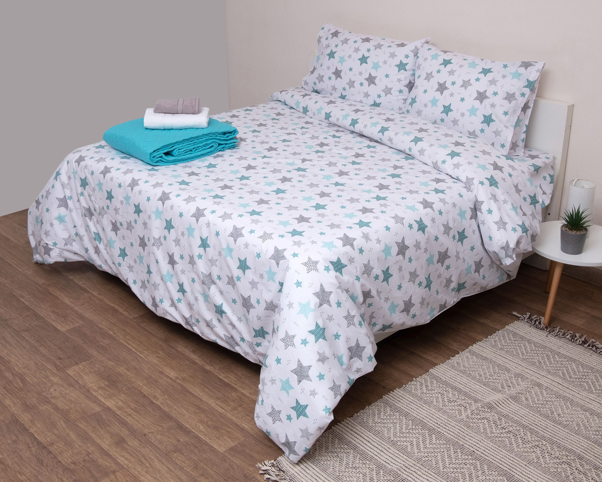 Σετ Παπλωματοθήκη Υπέρδιπλη 220x240 Σείριος Λευκό