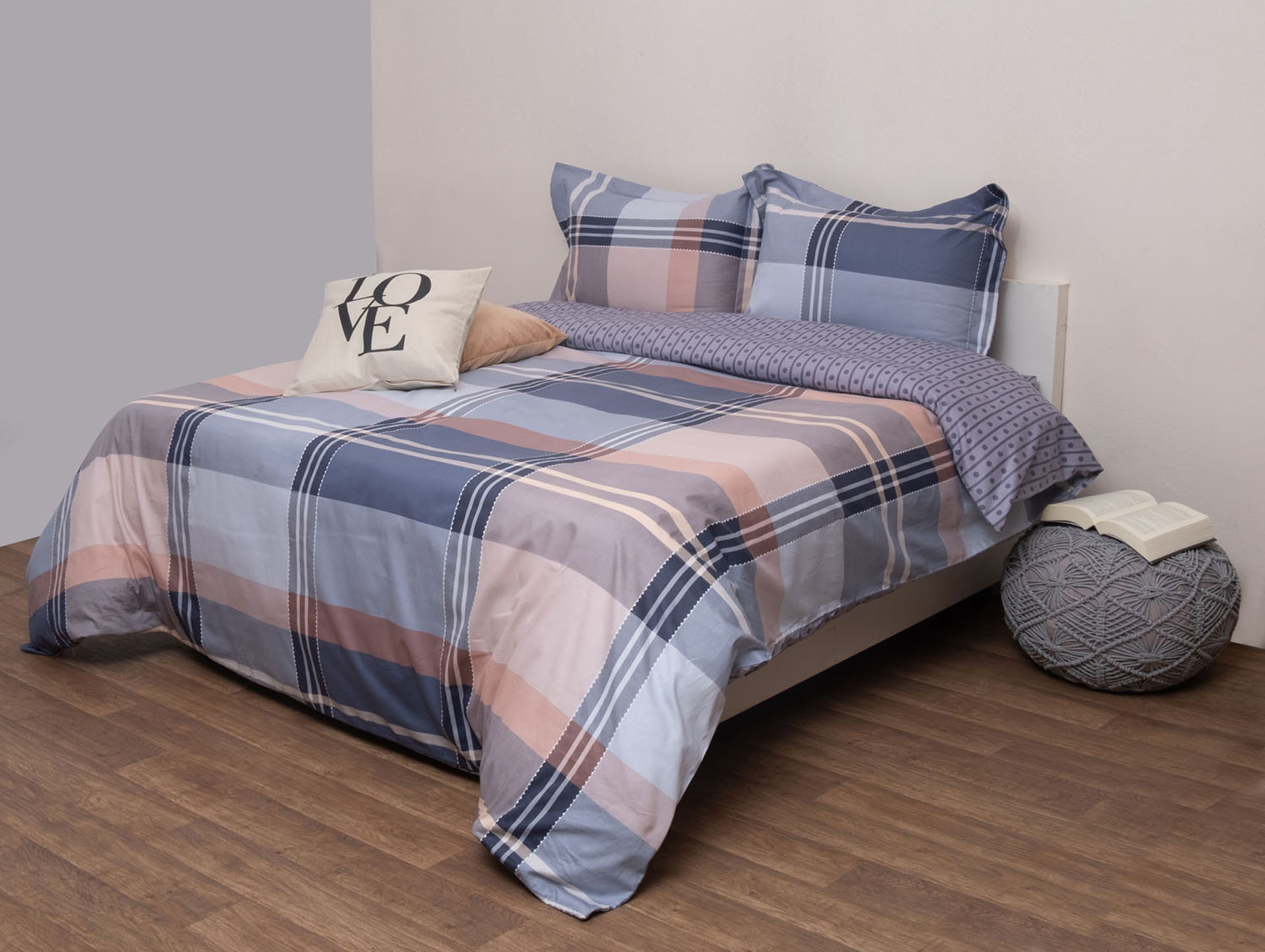 Σετ Πάπλωμα Υπέρδιπλο 220x240 Έμμα Γκρι  Γκρι