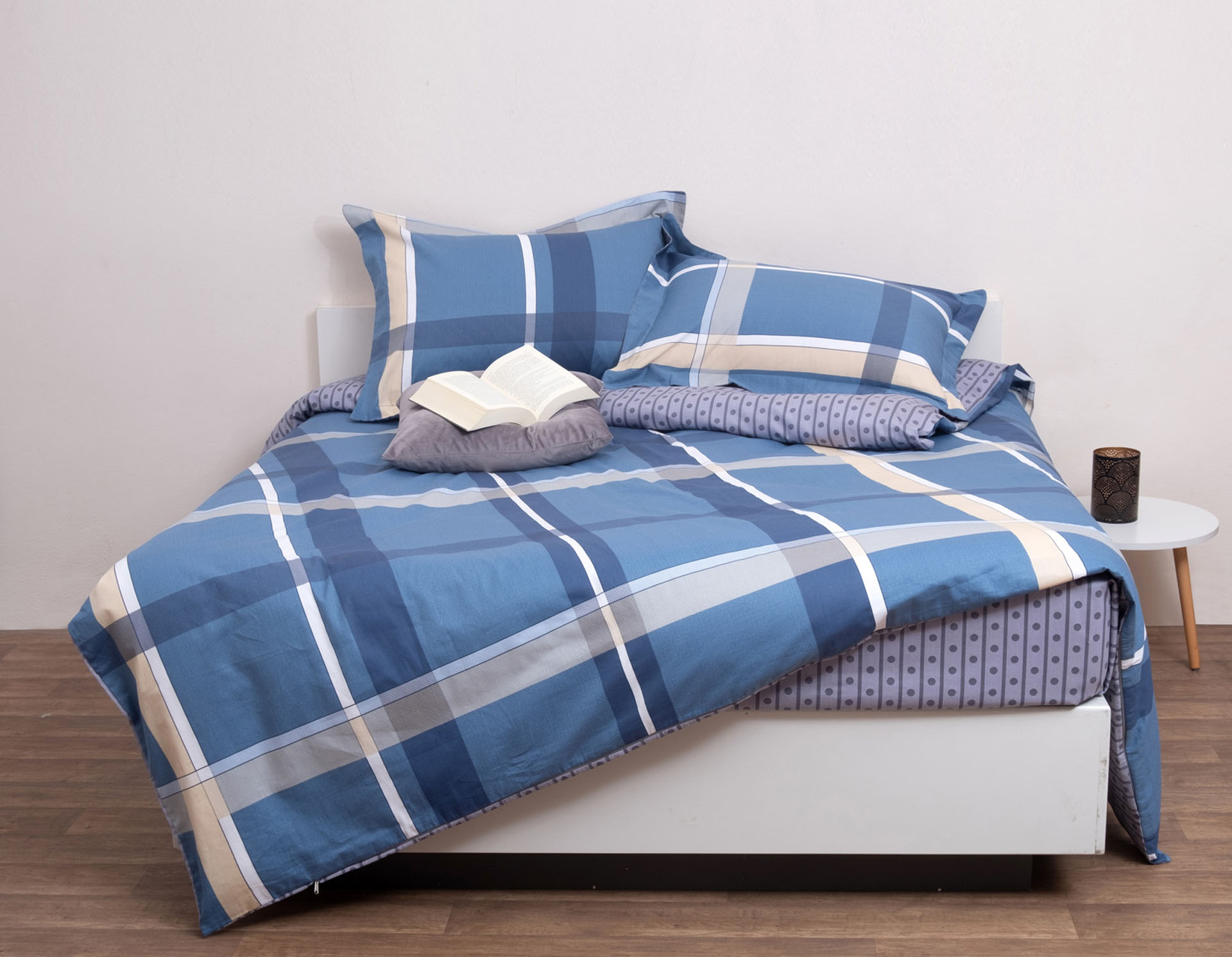 Σετ Παπλωματοθήκη Υπέρδιπλή 220x240 Νιούτον Πετρόλ  Πετρόλ