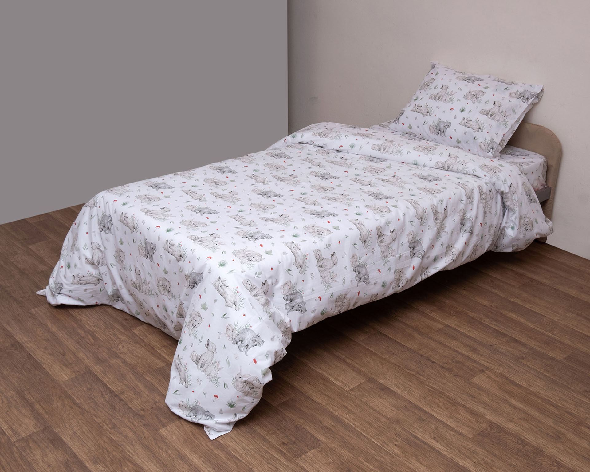 Σετ Σεντόνια Λίκνου 80x100 Γουλφ  Λευκό