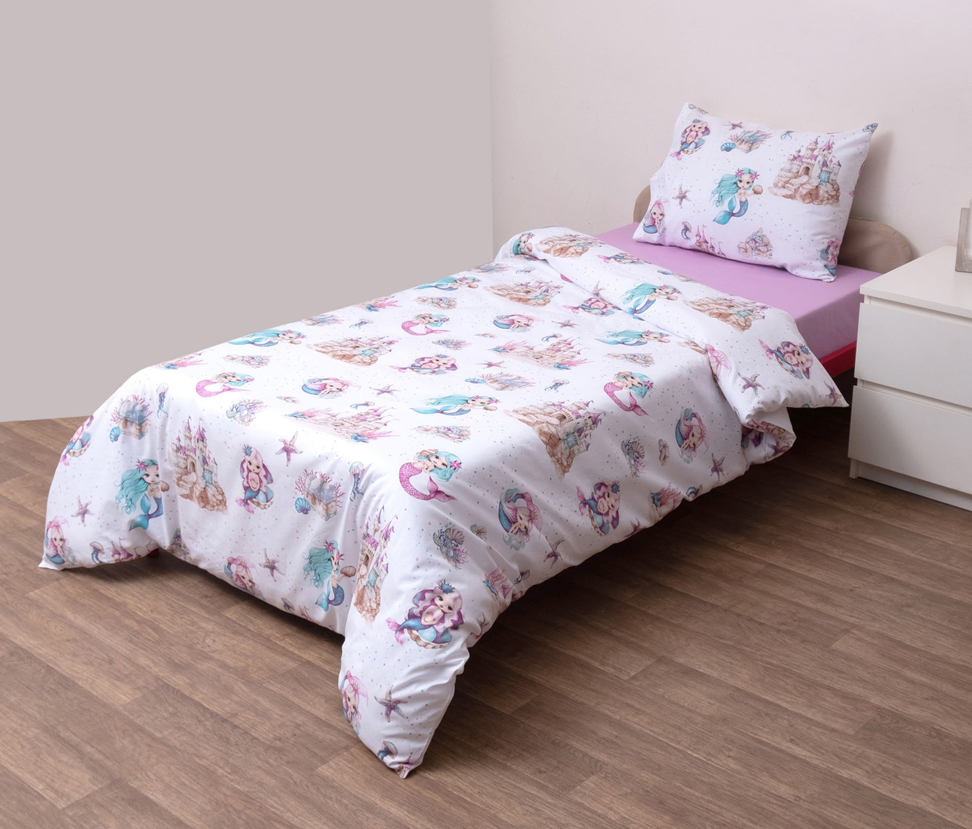 Σετ Παπλωματοθήκη Κούνιας 120x160 Ηρώ  Λευκό