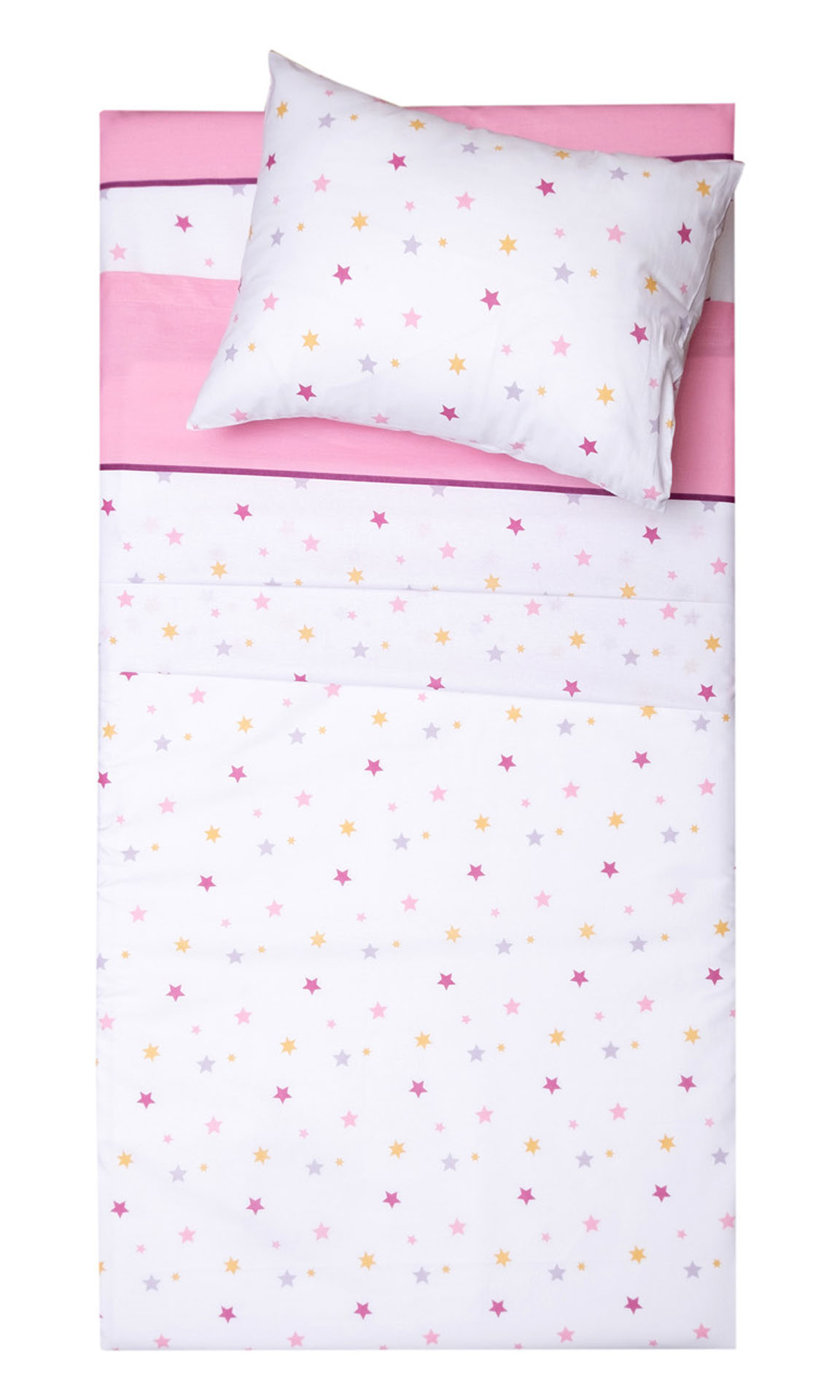 Σετ Σεντόνια Λίκνου 80x100 Ίκαρος Ροζ  Ροζ