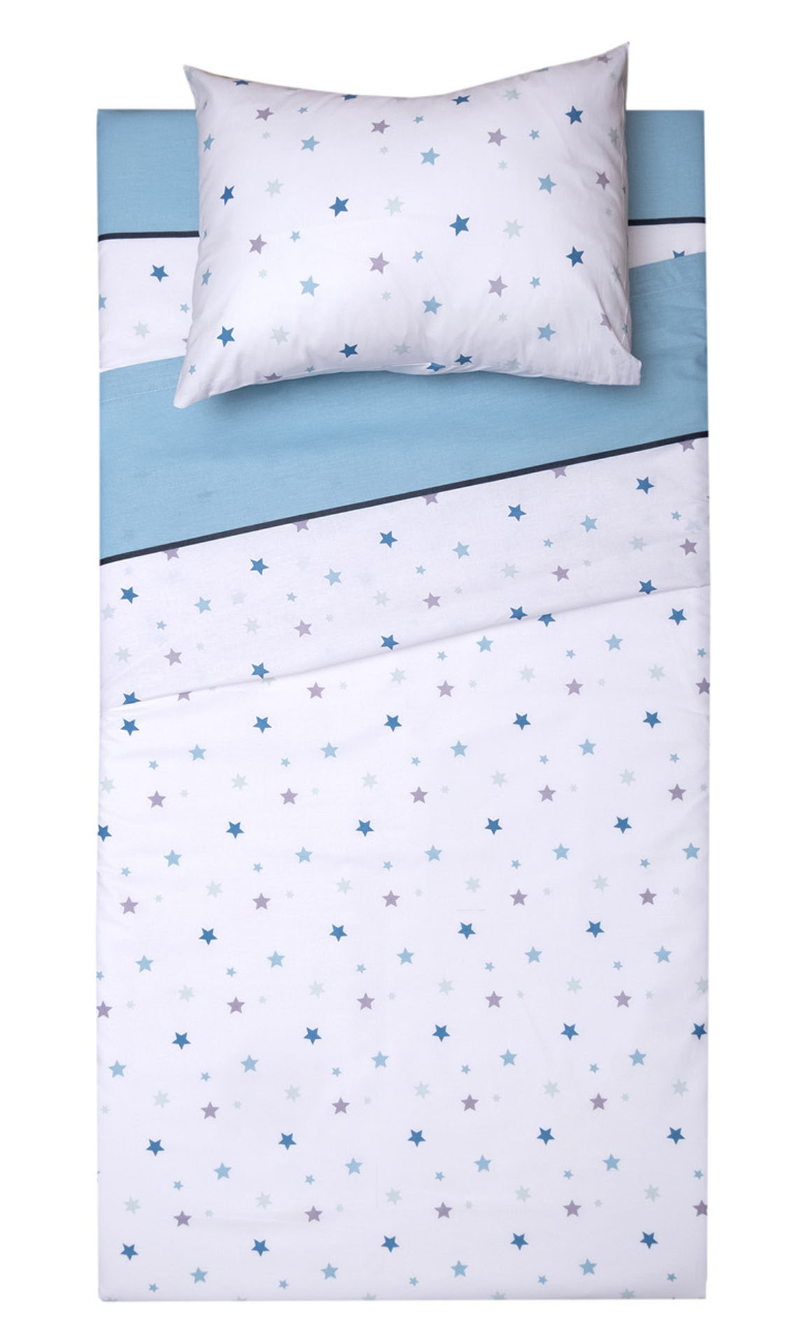 Σετ Σεντόνια Λίκνου 80x100 Ίκαρος Σιέλ  Σιέλ