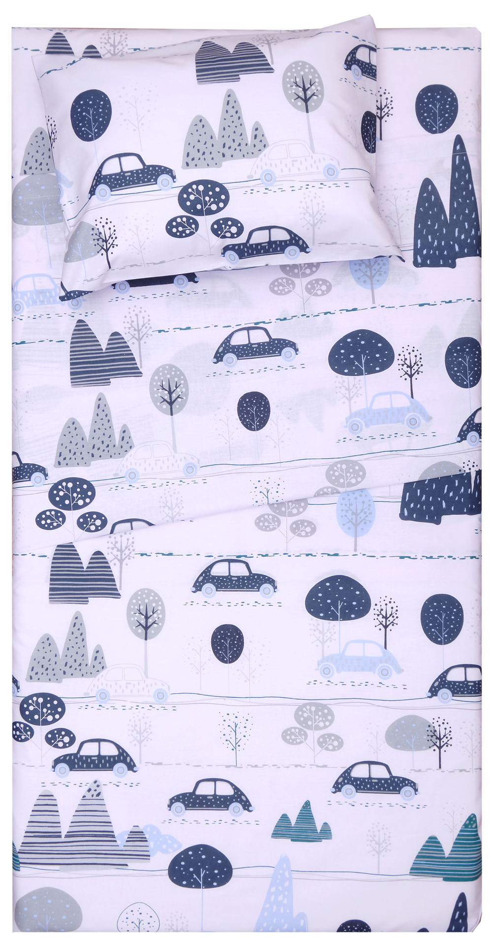 Σετ Παπλωματοθήκη Κούνιας 120x160 Καρτ  Μπλε