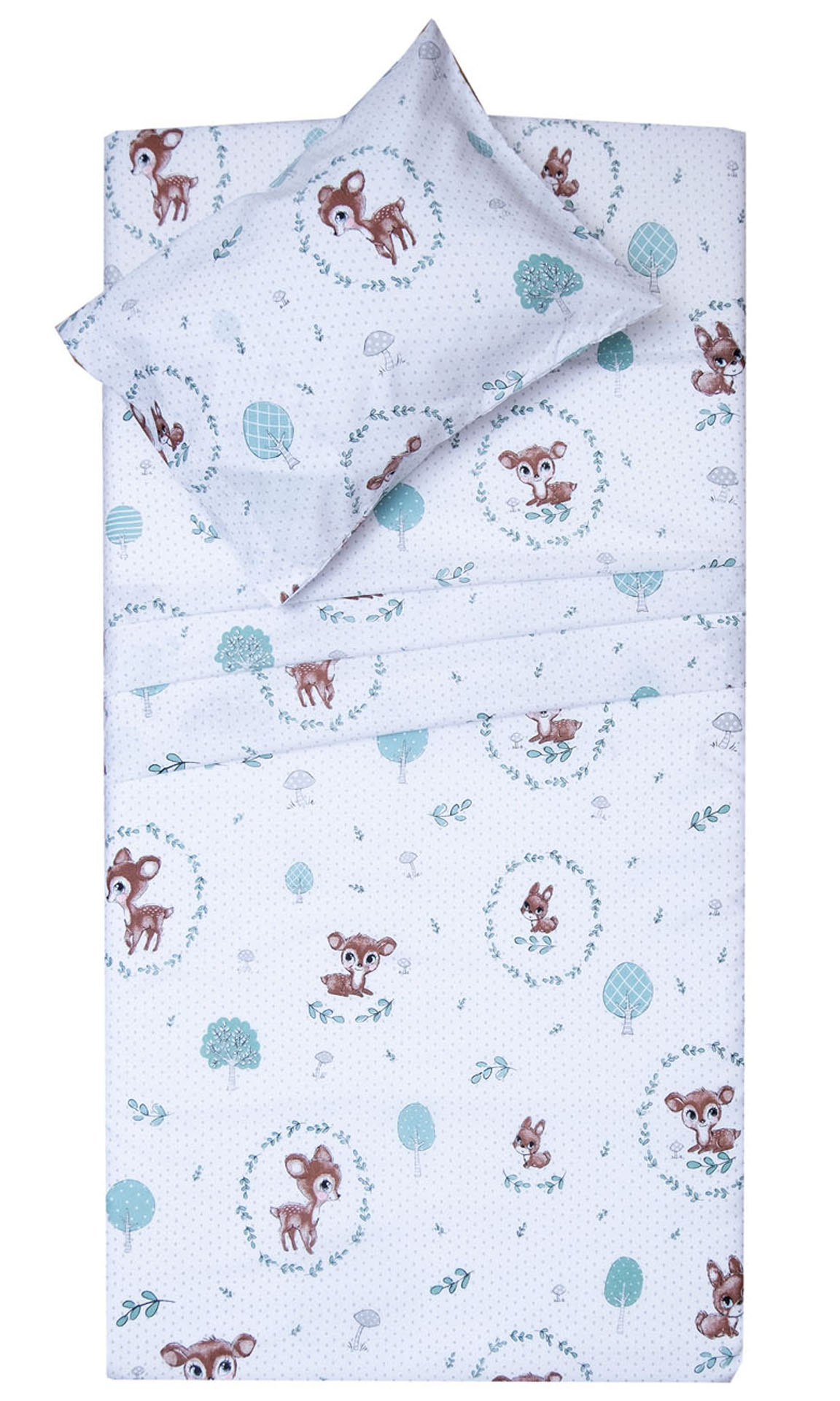 Σετ Σεντόνια Λίκνου 80x100 Μπάμπι  Λευκό