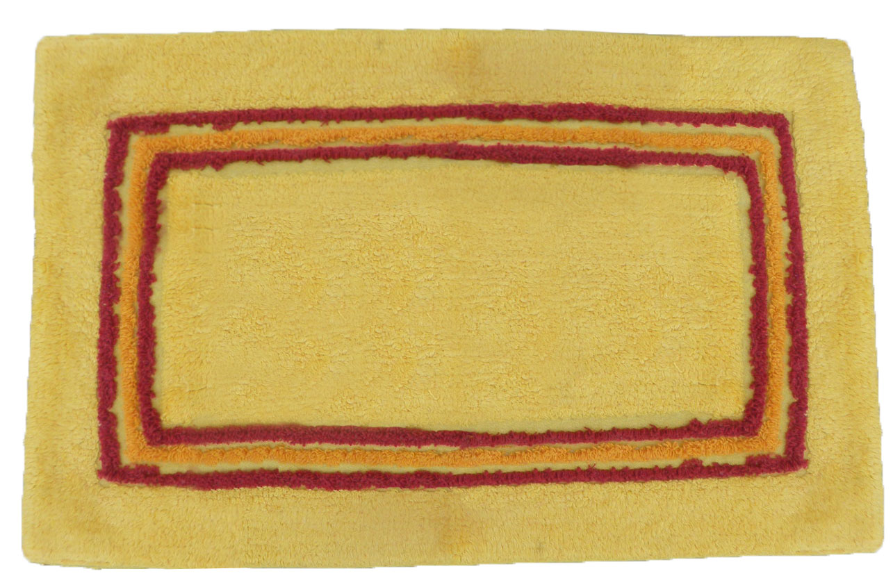 Ταπέτο Μπάνιου 50x80 Stripes Κίτρινο Κίτρινο