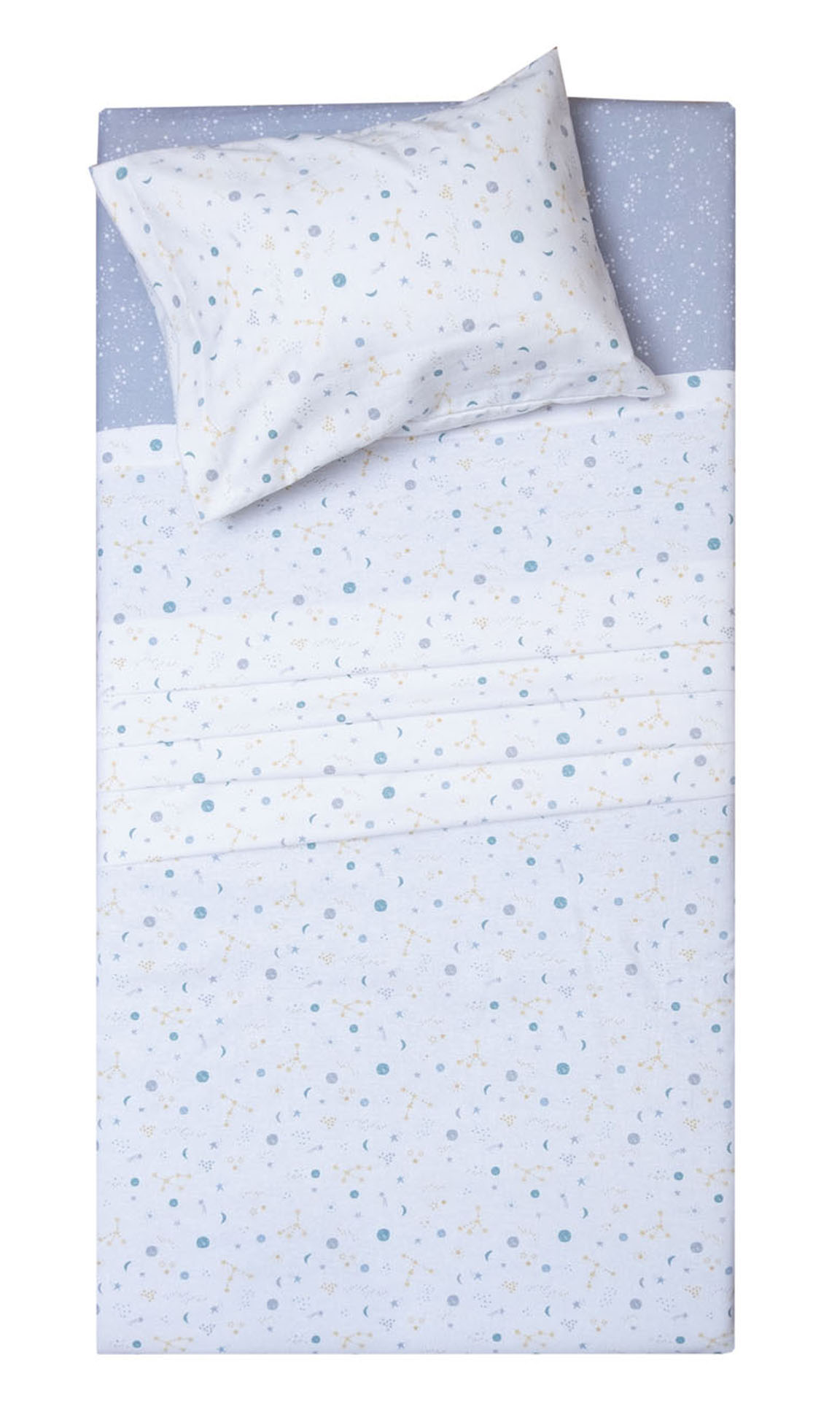 Σετ Σεντόνια Λίκνου 80x100 2643 Φανέλλα Λευκό