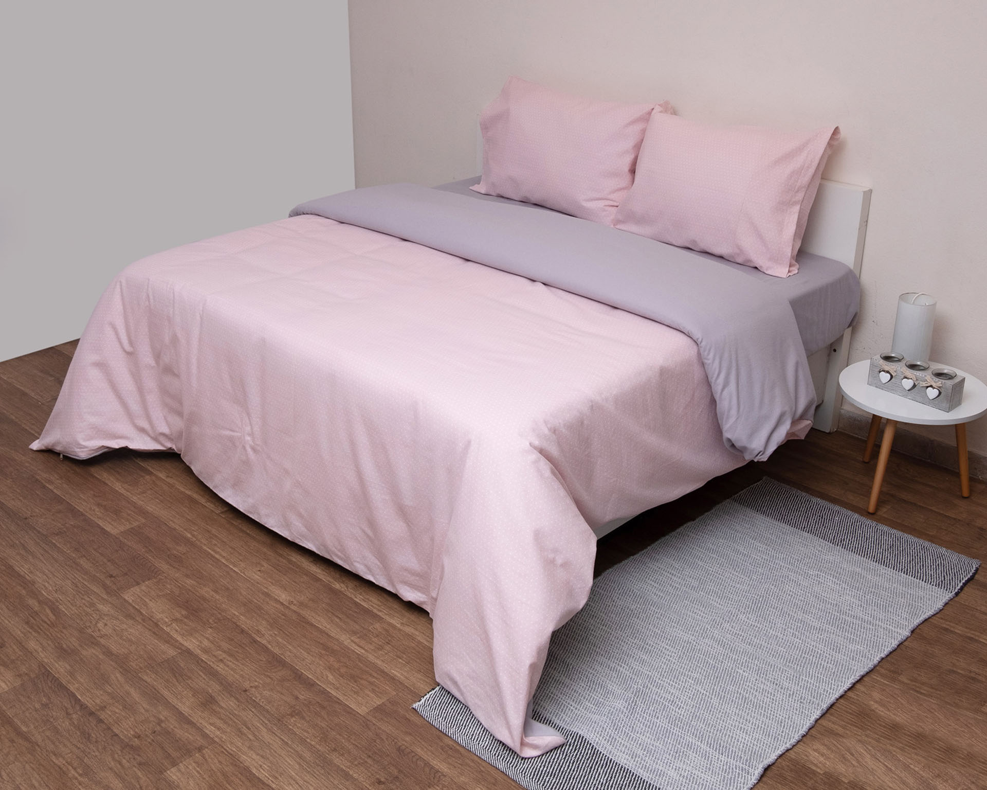 Παπλωματοθήκη Υπέρδιπλη 220x240 2553 Φανέλλα Ροζ