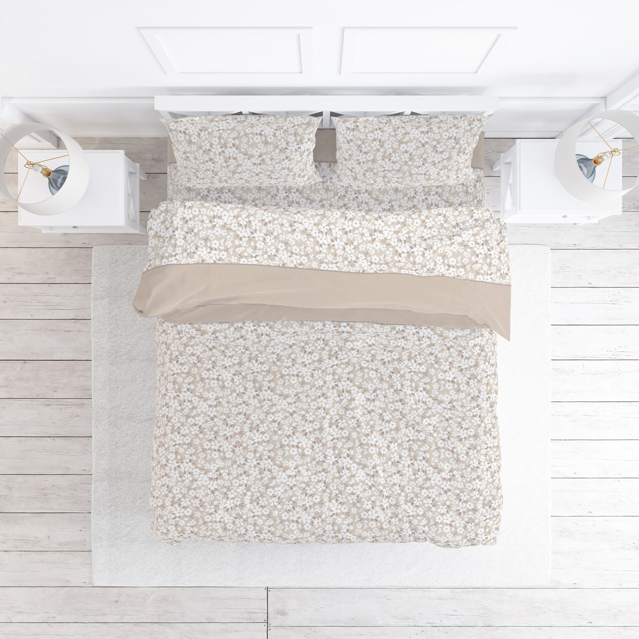 Παπλωματοθήκη Υπέρδιπλη 220x240 2555 Φανέλλα Μπεζ